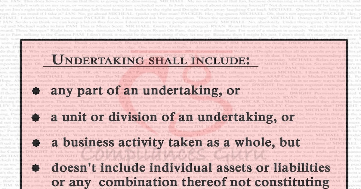 What is the meaning of Undertaking