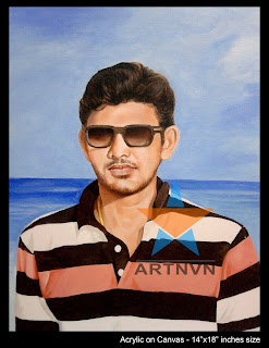 Top Best Professional Oil  Acrylic Canvas Portrait Photo Painting Artist in Hyderabad Telangana INDIA