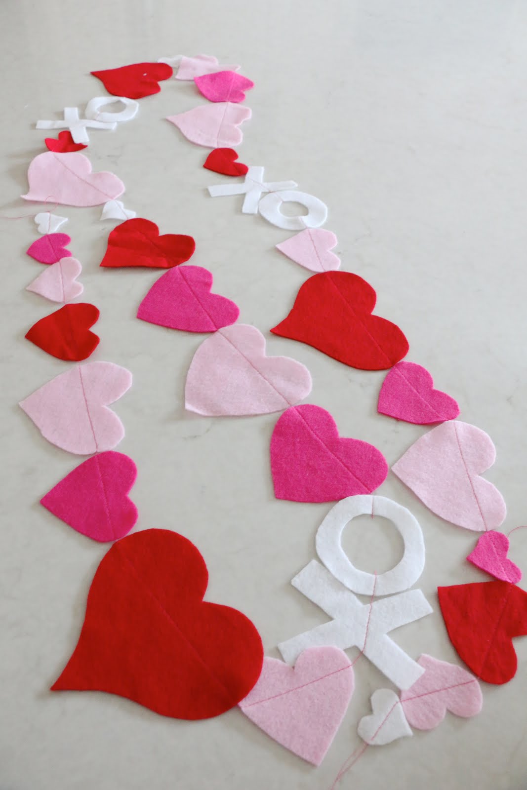 Valentine Felt Heart Garland Eleven Gables