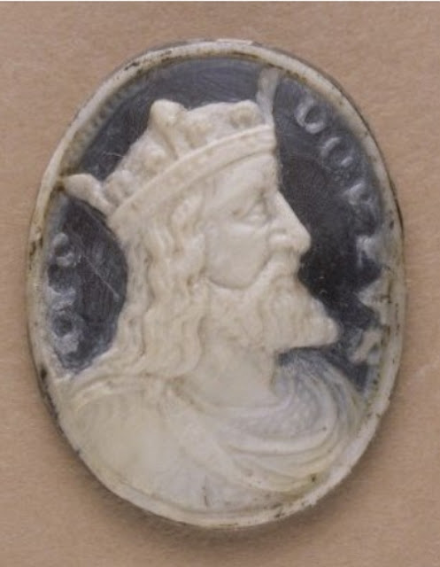 Камея с изображением Хлодвига I в профиль. XIX век. Национальная библиотека Франции