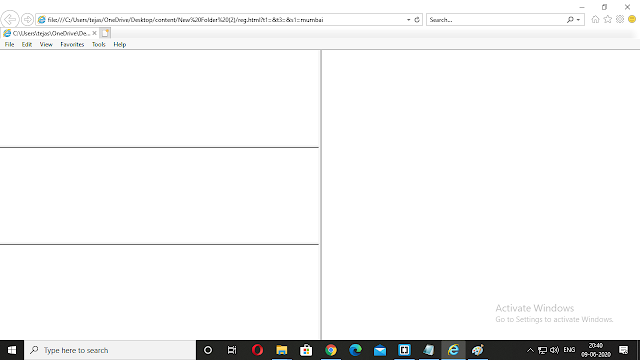 write a html code to divide browser window
