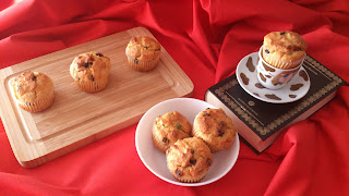 muffins naranja fruta escarchada confitada chocolate magdalenas navidad navideño sencillos ricos horno receta cuca