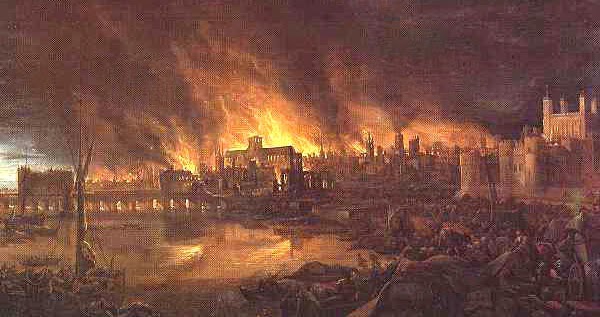 Incendio de la antigua ciudad de Roma