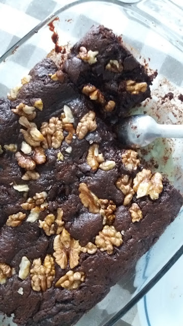 Brownie au chocolat aux noix;extra fondant,coulant!