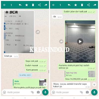Pintu Garasi Besi pesanan Bpk Haji Uke di Kota Serang Banten Pintu Garasi Besi pesanan Bpk Haji Uke di Kota Serang Banten