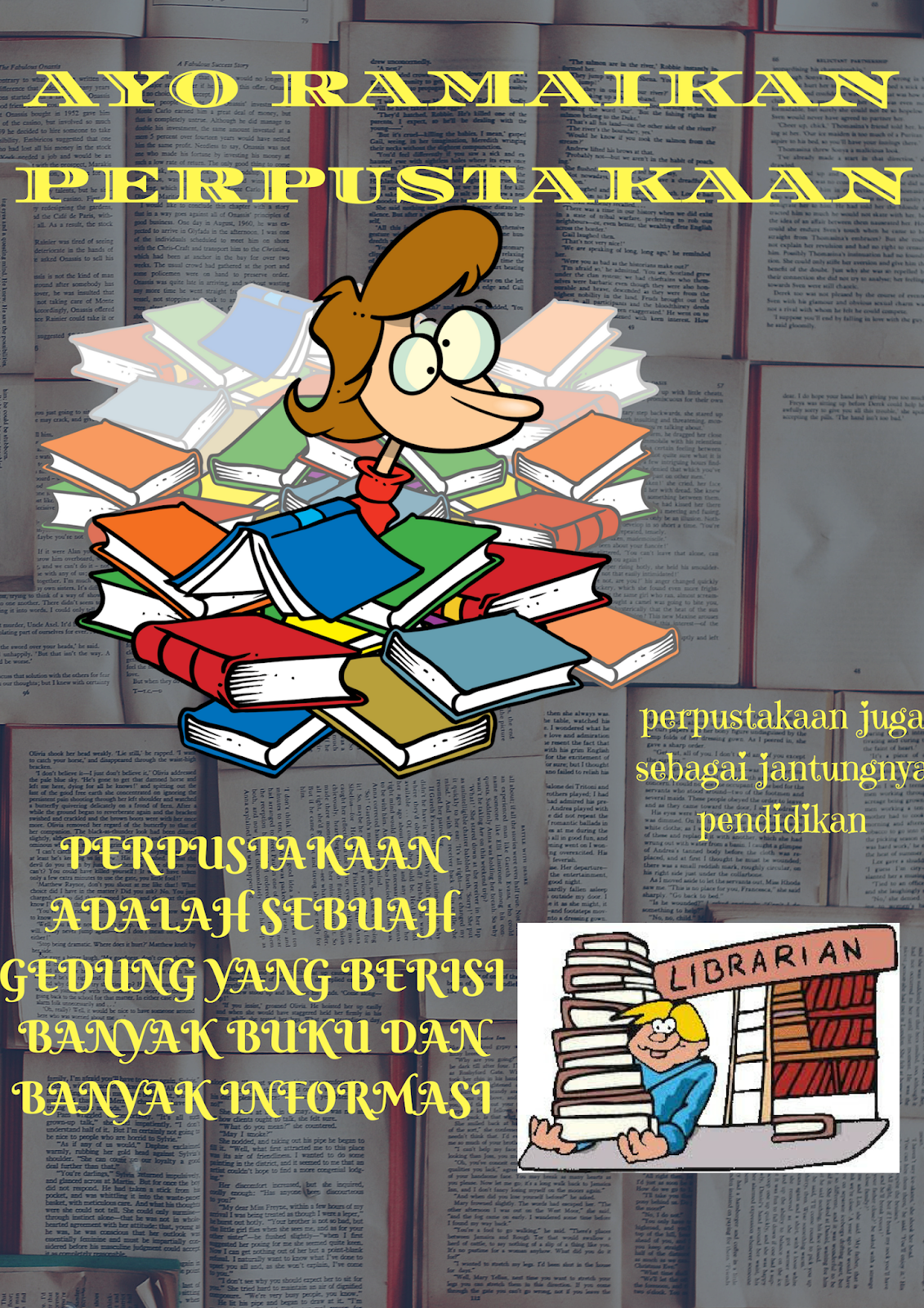 Gambar Poster Tentang Perpustakaan
