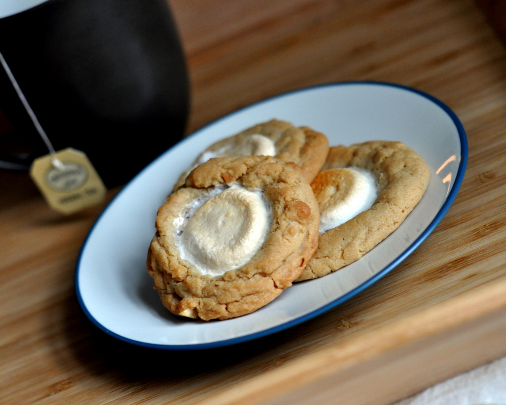 Fluffernutter Thumbprint Cookies | Taste As You Go