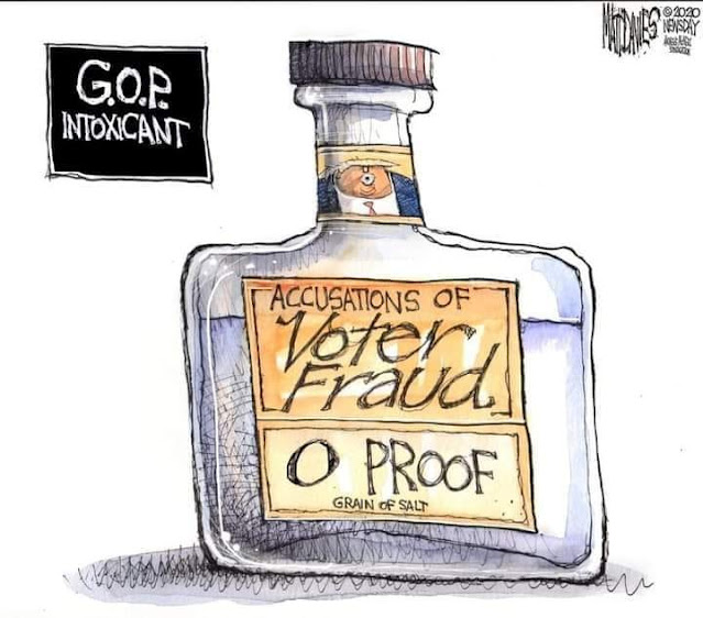 Title:  G. O. P. Intoxicant.  Image:  Picture of liquor bottle with a picture of Donald Trump on its neck labeled, 