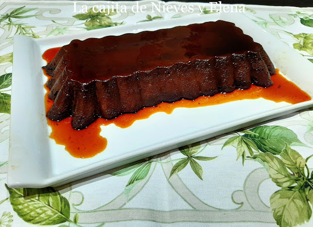 Flan de chocolate