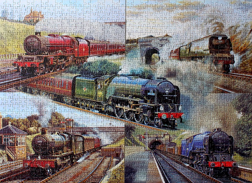 STEAM TRAINS AND JIGSAW PUZZLES Montages