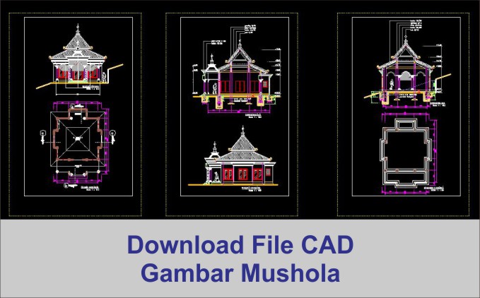 Download Gambar Mushola Minimalis File Autocad Via Google Drive - Arsimedia