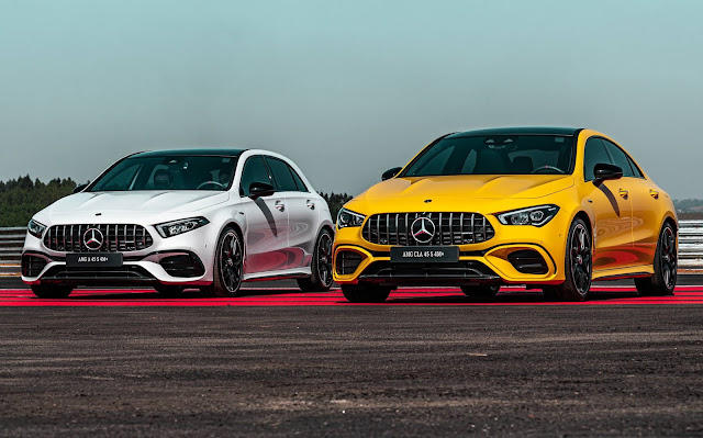 Mercedes-AMG A 45 S 4MATIC+ (R$ 434.000)e Mercedes-AMG CLA 45 S 4MATIC+ (R$ 458.900)