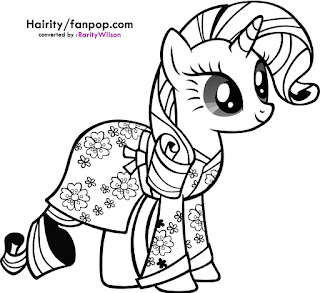 rarity in flower dresses coloring pages