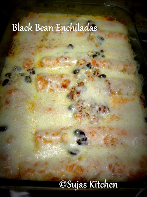 Cheesy Black Bean Enchiladas