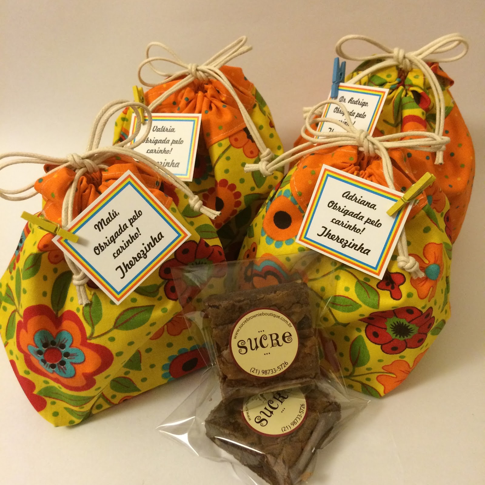 Sucre Brownie Boutique: Saquinhos personalizados recheados com brownies
