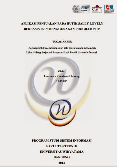 Skripsi Aplikasi Penjualan Pada Butik Sally Lovely Berbasis Web Menggunakan Program Php Materi Teknik Informatika Informasi Kuliah Bidang It