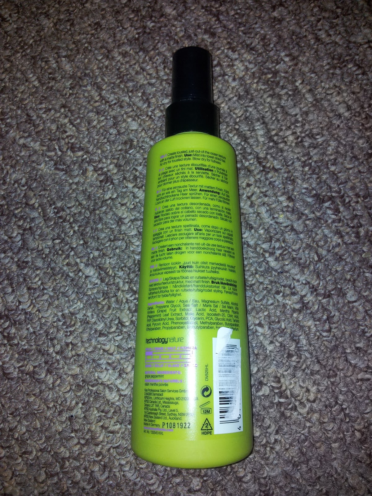 LuckyPretty KMS California Sea Salt Spray Review LuckyPretty KMS California Sea Salt Spray Review
