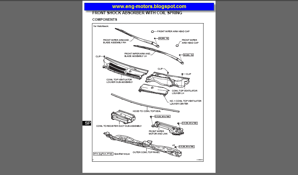 Toyota Yaris repair manual 2007 Service & Spare Parts Catalog