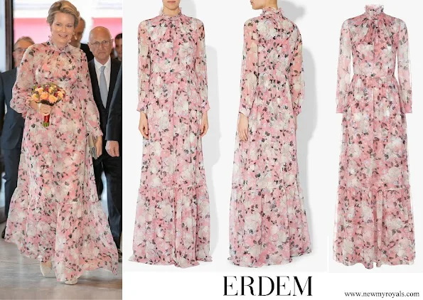 Queen Mathilde wore Erdem Clementine Gown Apsley Pink