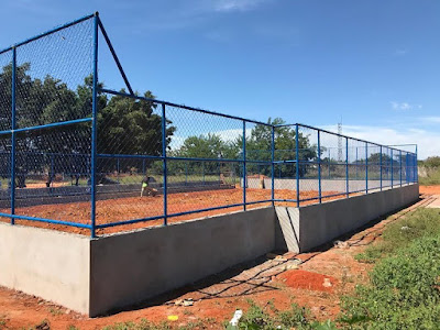  Prefeitura de Seabra iniciou os trabalhos de construção da quadra poliesportiva no povoado da Lagoa da Porta.