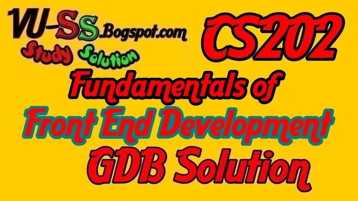 CS202 Graded Discussion Board GDB
