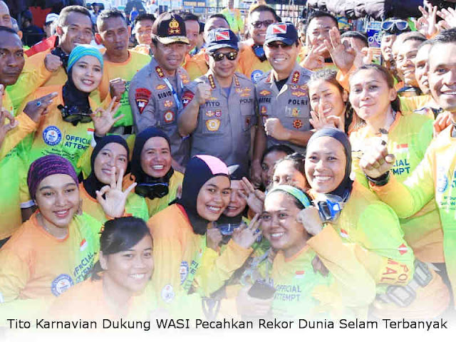 Tito Karnavian Dukung WASI Pecahkan Rekor Dunia Selam Terbanyak Tito Karnavian Dukung WASI Pecahkan Rekor Dunia Selam Terbanyak