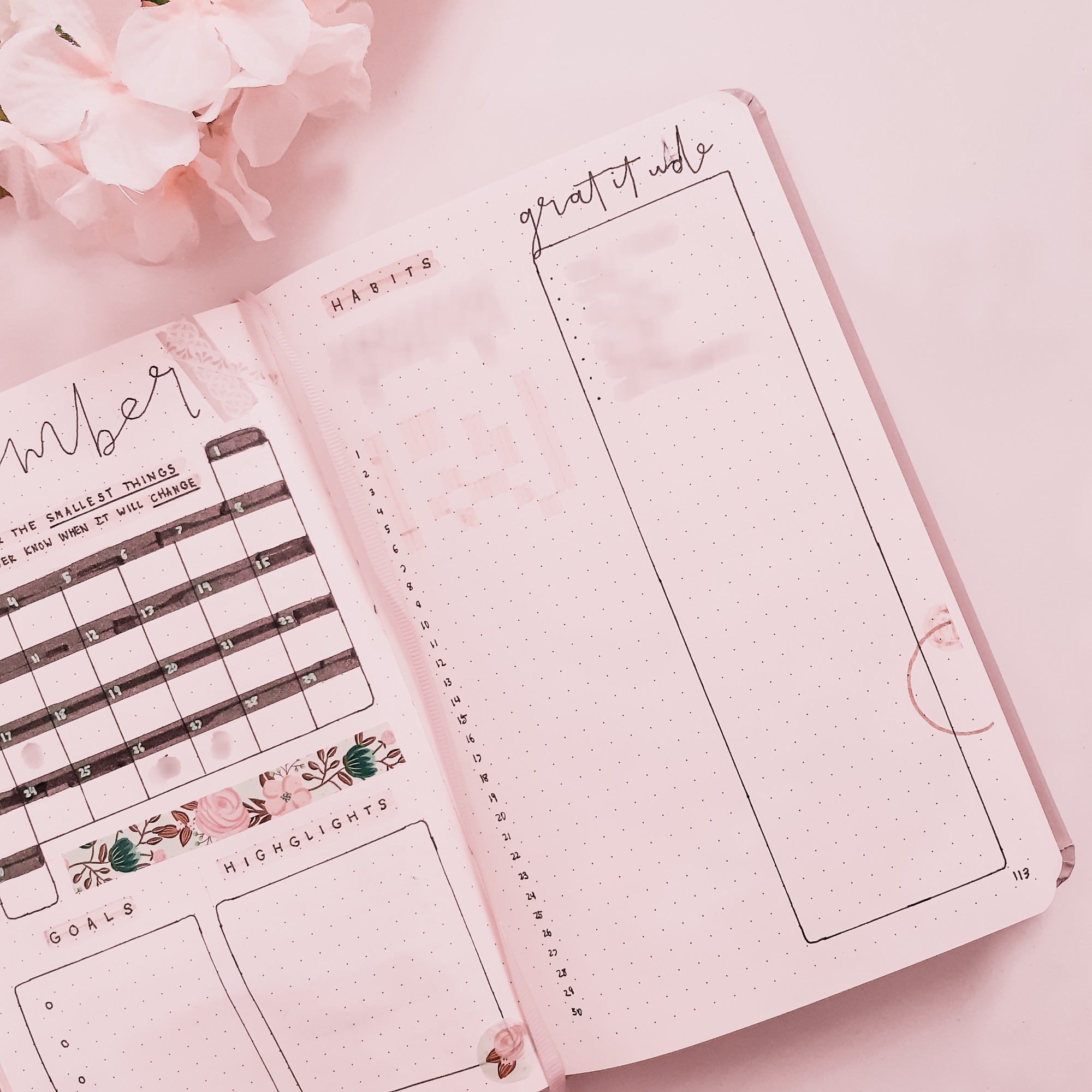 Plan With Me November Bullet Journal Layout - Productive Pixie