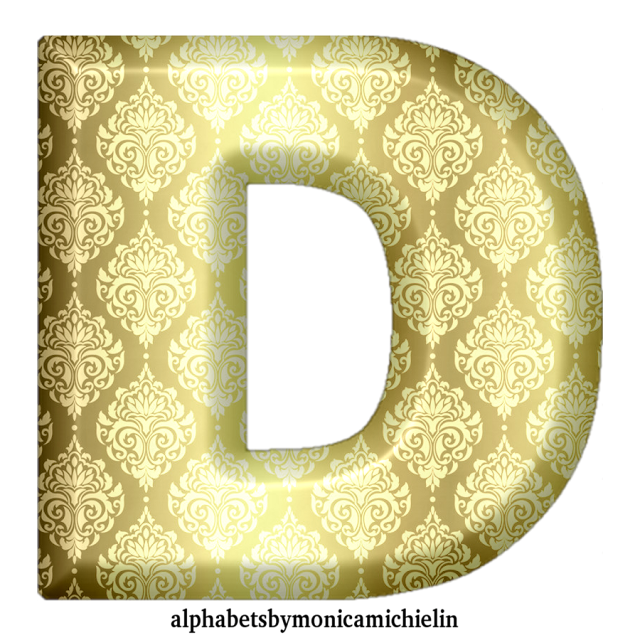 M. Michielin Alphabets: GOLDEN ALPHABET GOLDEN DAMASK, ICONS PNG AND ...