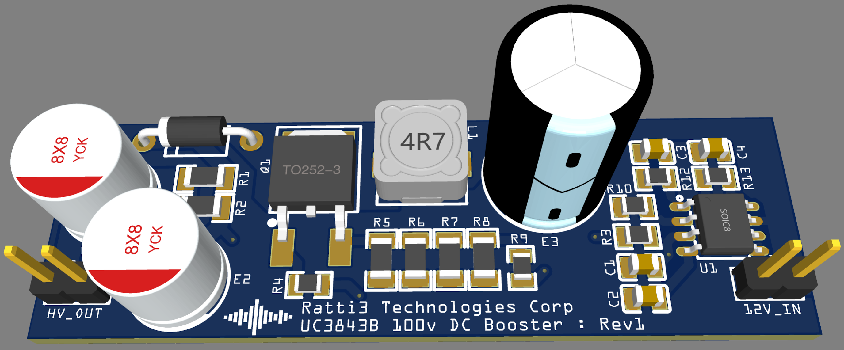 Designing and building a DC to DC high voltage booster for tubes Circuit Diagram