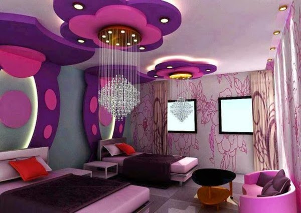 Modernos dormitorios de adolescentes color lila - Colores en Casa