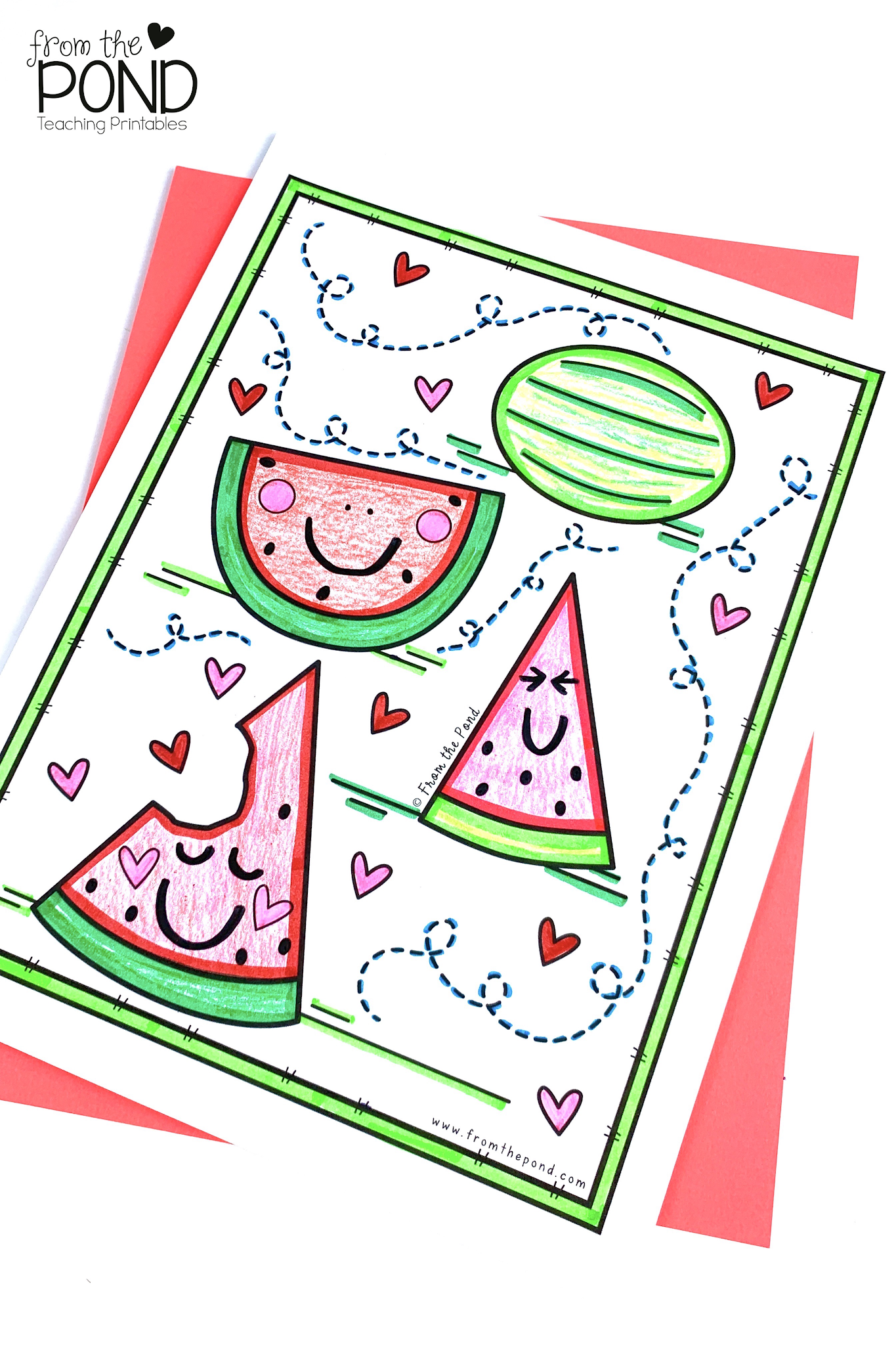 Watermelon Coloring Page | From the Pond