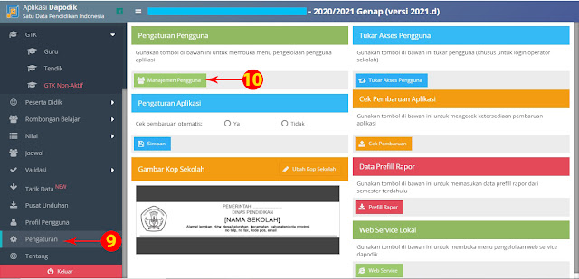 cara ganti kepala sekolah di aplikasi dapodik