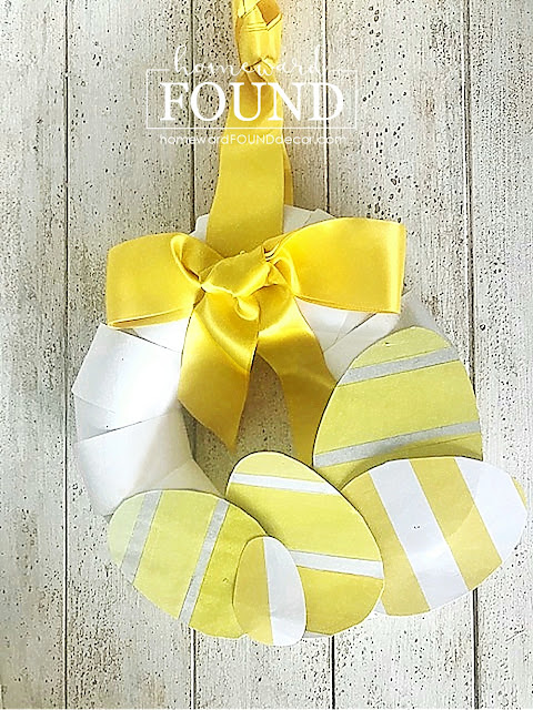 art,paper crafts,paper,wall art,spring,Easter,painting,DIY,diy decorating,decorating,wreaths,colorful home,Pantone color of the year,yellow,Illuminating Yellow,Pantone 2021 color of the year,Easter eggs,Easter decor,spring home decor,spring decorating,use what you have decorating,re-purposing,upcycling,trash to treasure,paint chips,paint chip inspired.