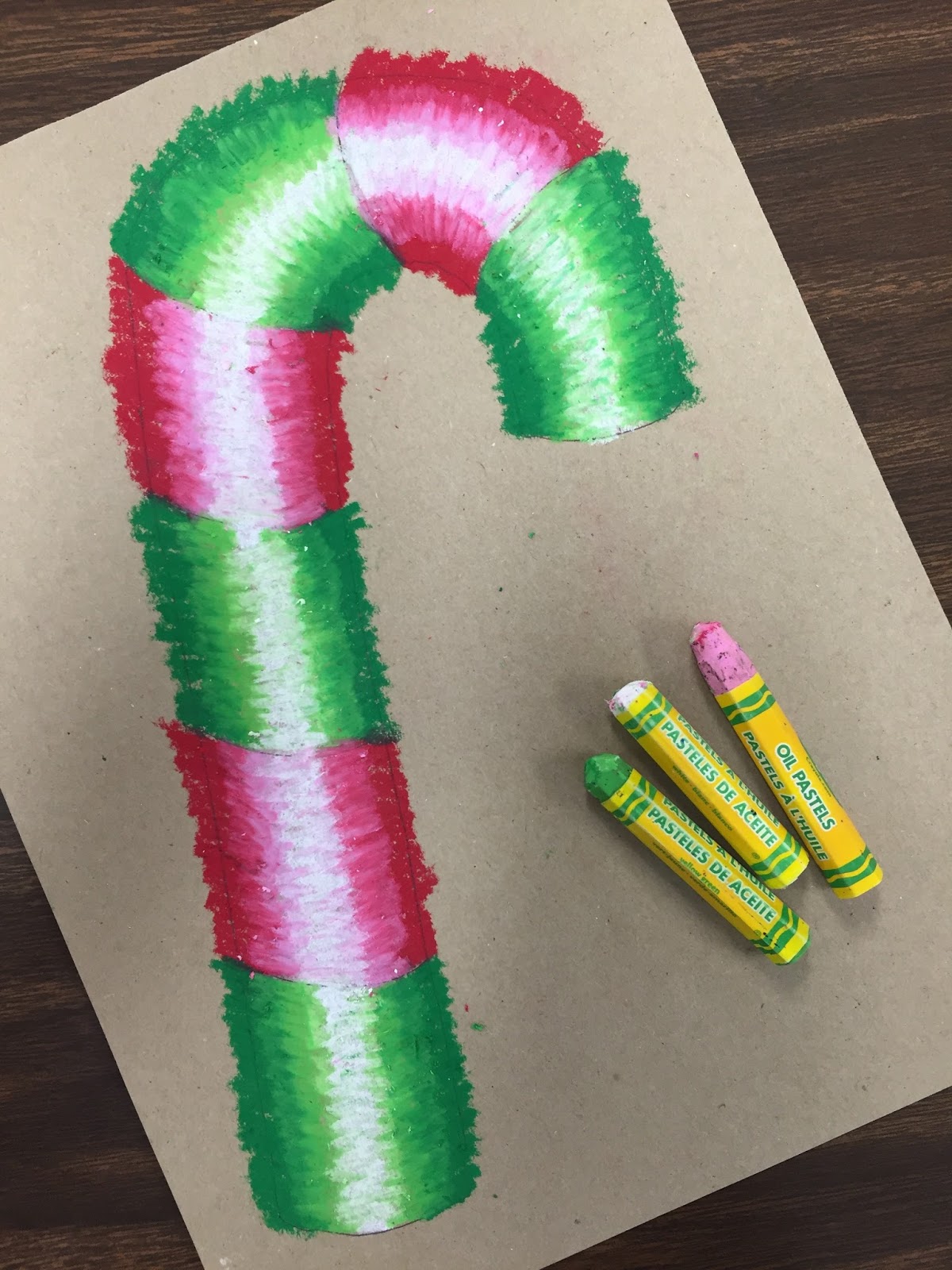 Elements of the Art Room 4th & 5th grade Blended Candy Canes