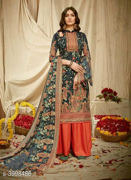 Pashmina suits: Woolen ₹805/- free COD WhatsApp +919730930485