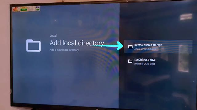 open storage  and select photos folder Opening internal storage to select photos for screensaver