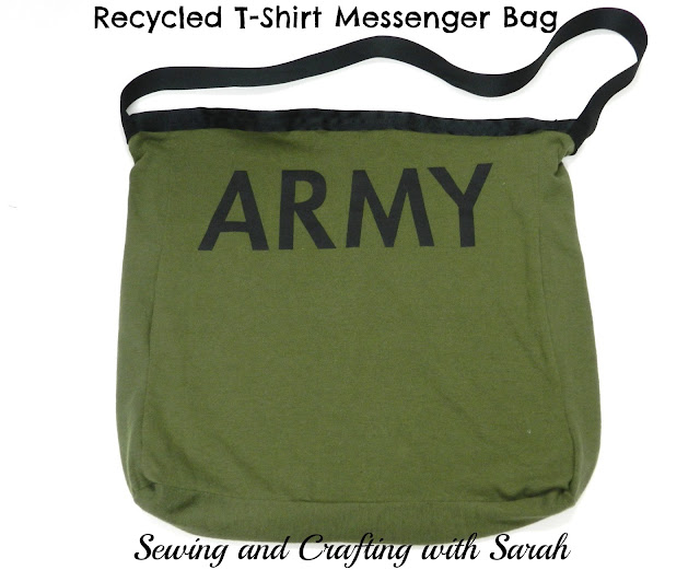 Sewing and Crafting with Sarah Recycled TShirt Messenger Bag