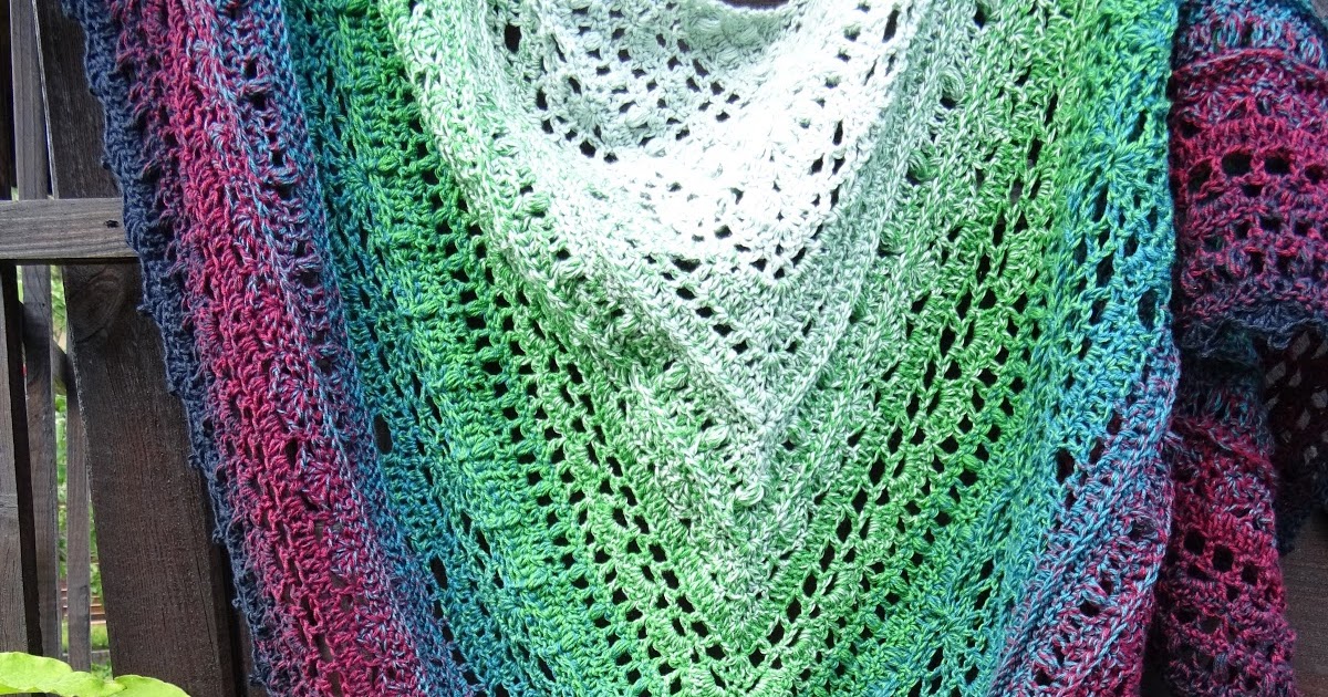 Papierowe cudeńka Chusta z YarnArt flowers 266, wzór SisLove