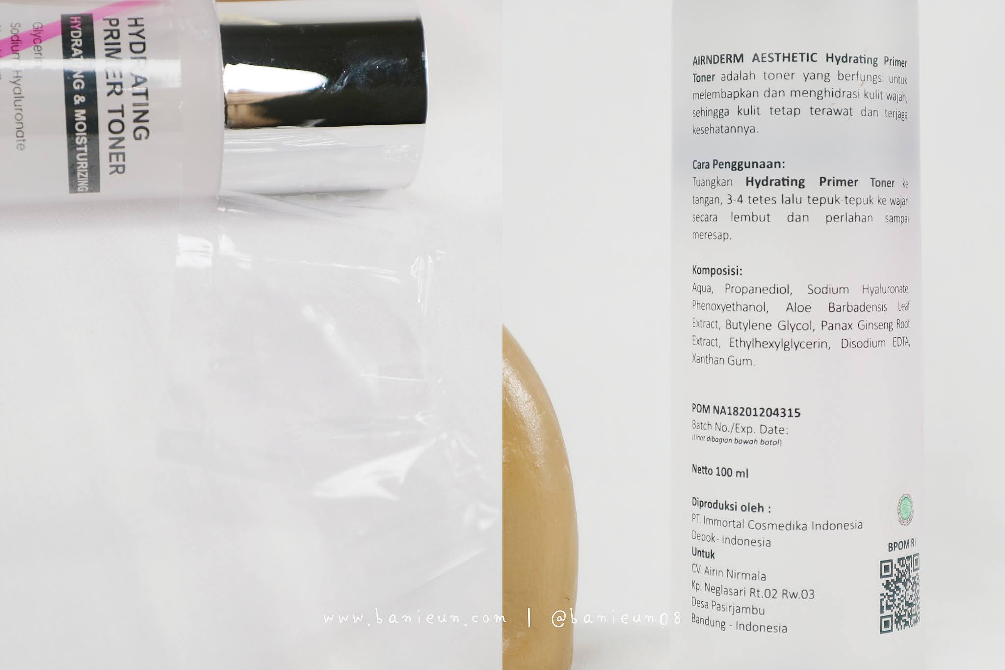 Menghidrasi Kulit Dengan Airnderm Hydrating Toner & Sheet Mask Airin