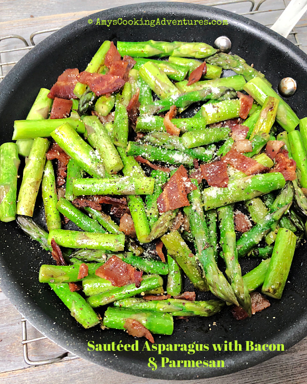 Sautéed Asparagus with Bacon & Parmesan