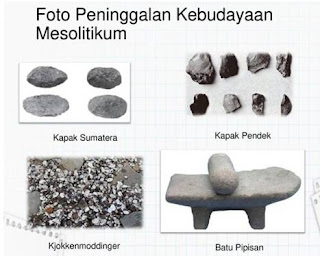 artefak masa mesolitikum Bentuk atau Jenis Sumber Sejarah
