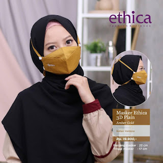 Masker Ethica 3D Plain Amber Gold