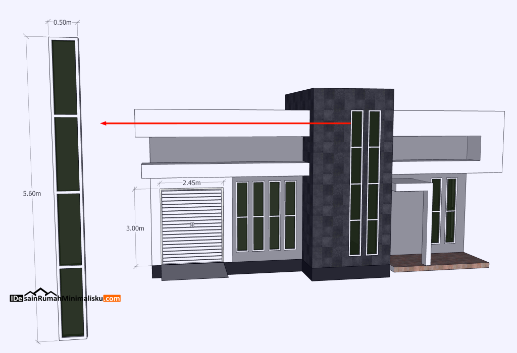 Desain Rumah Minimalis Modern Terbaru Luas 121m2