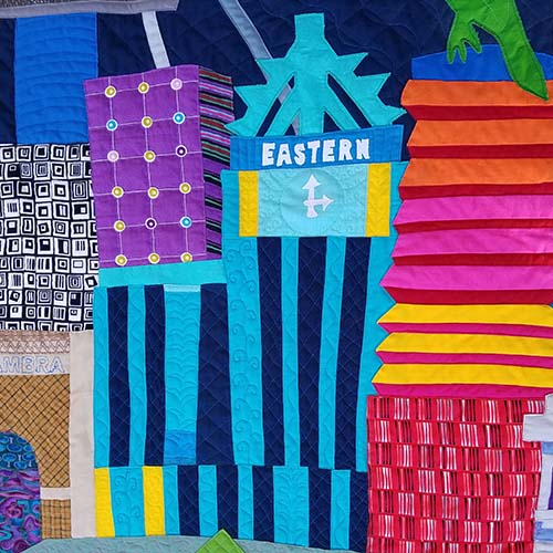Gefilte Quilt Los Angeles II A Modern City Quilt
