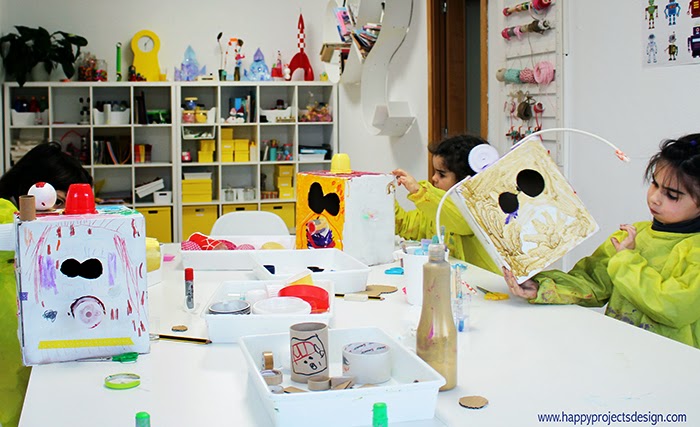 DIY máscaras robot upcycling: work in process