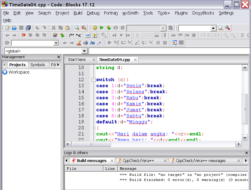 Cara Untuk Menampilkan Nama Hari Pada C++ - Niguru Indonesia