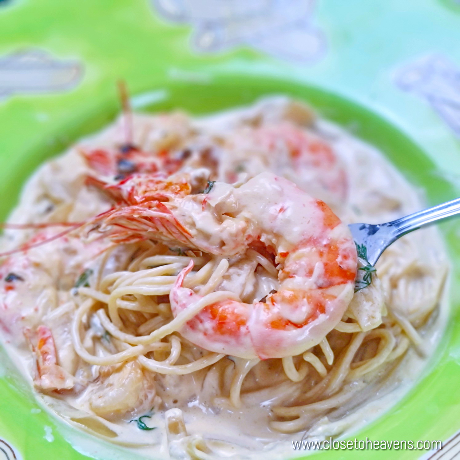 Creamy Shrimp Spaghetti สปาเก็ตตี้ซอสครีมกุ้ง