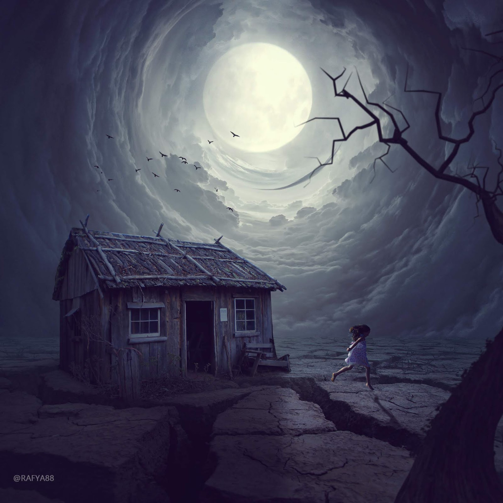 Composite Old House Photo Manipulation Tutorial rafy A