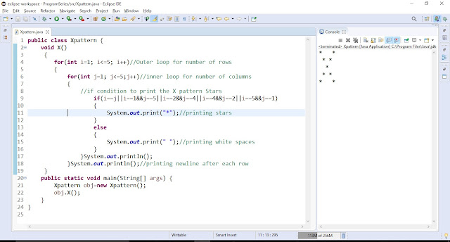 Basic Java Programs: X