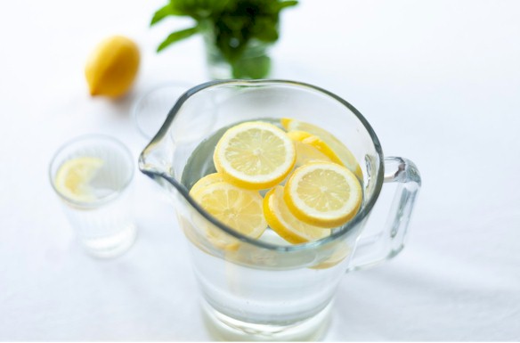 Pitcher of water with lemon